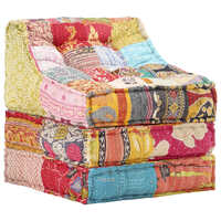  Modular Pouffe Patchwork Fabric