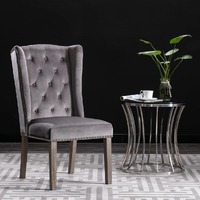  Dining Chair Grey Velvet