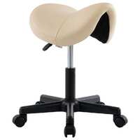  Work Stool Cream Faux Leather