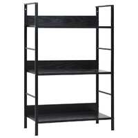  3-Layer Book Shelf Black 60x27.6x90.5 cm Engineered Wood