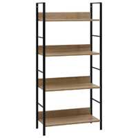  4-Layer Book Shelf Oak 60x27.6x124.5 cm Engineered Wood