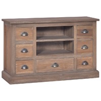  Sideboard 90x30x58 cm Solid Teak Wood