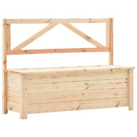  Storage Bench 120 cm Solid Pine Wood