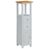  Tall Chest of Drawers 26x26x94 cm Solid Oak Wood