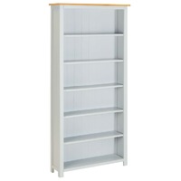  6-Tier Bookcase 80x22.5x170 cm Solid Oak Wood