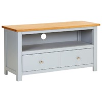  TV Cabinet 90x35x48 cm Solid Oak Wood