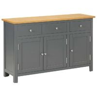  Sideboard 110x33.5x70 cm Solid Oak Wood