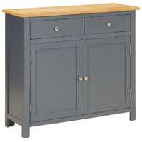  Sideboard 90x33.5x83 cm Solid Oak Wood
