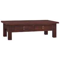  Coffee Table Classical Brown 100x50x30 cm Solid Mahogany Wood