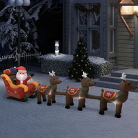  Christmas Inflatable Santa and Reindeer Decoration LED 490 cm