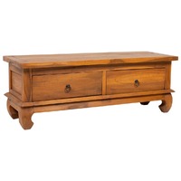  TV Cabinet 110x35x40 cm Solid Teak Wood