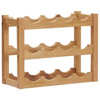  Wine Rack for 12 Bottles 47x21x36 cm Solid Oak Wood