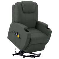  Stand up Massage Chair Anthracite Faux Leather