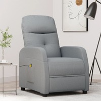  Massage Chair Light Grey Fabric