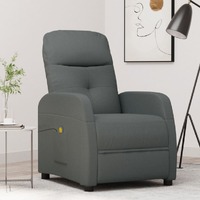  Massage Chair Dark Grey Fabric