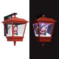  Christmas Wall Lamp with LED Lights and Santa Red 40x27x45 cm