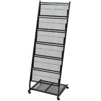  Magazine Rack 47.5x43x133 cm Black A4