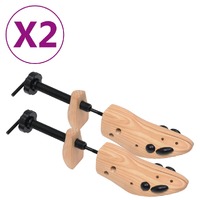 Shoe Trees 2 Pairs Size 41-46 Solid Wood Pine