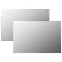  Wall Mirrors 2 pcs 60x40 cm Rectangular Glass