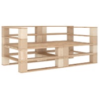  Garden Pallet Sofa 2-Seater Wood