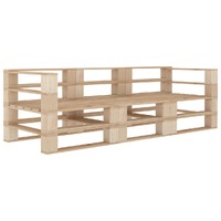  Garden Pallet Sofa 3-Seater Wood