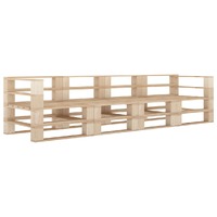  Garden Pallet Sofa 4-Seater Wood