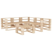  6 Piece Garden Lounge Set Pallets Wood