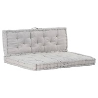  Pallet Floor Cushions 2 pcs Cotton Grey