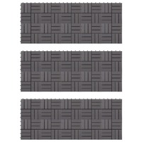  Decking Tiles 30 pcs Grey Wash 30x30 cm Solid Acacia Wood