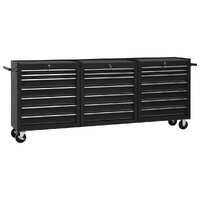  Tool Trolley with 21 Drawers Steel Black