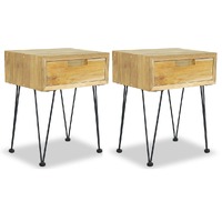  Bedside Cabinets 2 pcs 40x30x50 cm Solid Teak