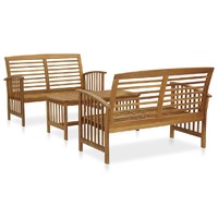  3 Piece Garden Lounge Set Solid Acacia Wood