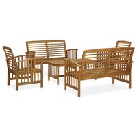  5 Piece Garden Lounge Set Solid Acacia Wood