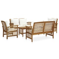  5 Piece Garden Lounge Set with Cushions Solid Acacia Wood (310257+310260+310263)