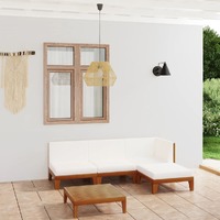  5 Piece Garden Lounge Set with Cushions Solid Acacia Wood