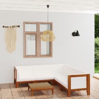  6 Piece Garden Lounge Set with Cushions Solid Acacia Wood