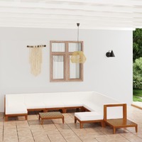  12 Piece Garden Lounge Set with Cushions Solid Acacia Wood