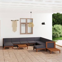  12 Piece Garden Lounge Set with Cushions Solid Acacia Wood