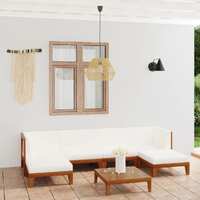  7 Piece Garden Lounge Set with Cushions Solid Acacia Wood