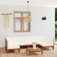  7 Piece Garden Lounge Set with Cushions Solid Acacia Wood