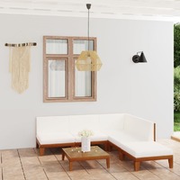  6 Piece Garden Lounge Set with Cushions Solid Acacia Wood