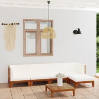  6 Piece Garden Lounge Set with Cushions Solid Acacia Wood