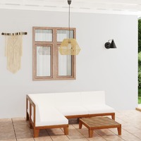  5 Piece Garden Lounge Set with Cushions Solid Acacia Wood