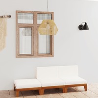  3 Piece Garden Lounge Set with Cushions Solid Acacia Wood