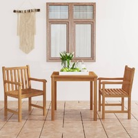  3 Piece Garden Dining Set Solid Teak Wood