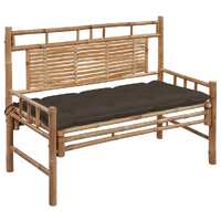  Garden Bench with Cushion 120 cm Bamboo