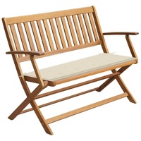  Garden Bench with Cushion 120 cm Solid Acacia Wood