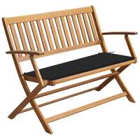  Garden Bench with Cushion 120 cm Solid Acacia Wood