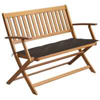  Garden Bench with Cushion 120 cm Solid Acacia Wood