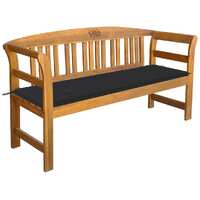  Garden Bench with Cushion 157 cm Solid Acacia Wood